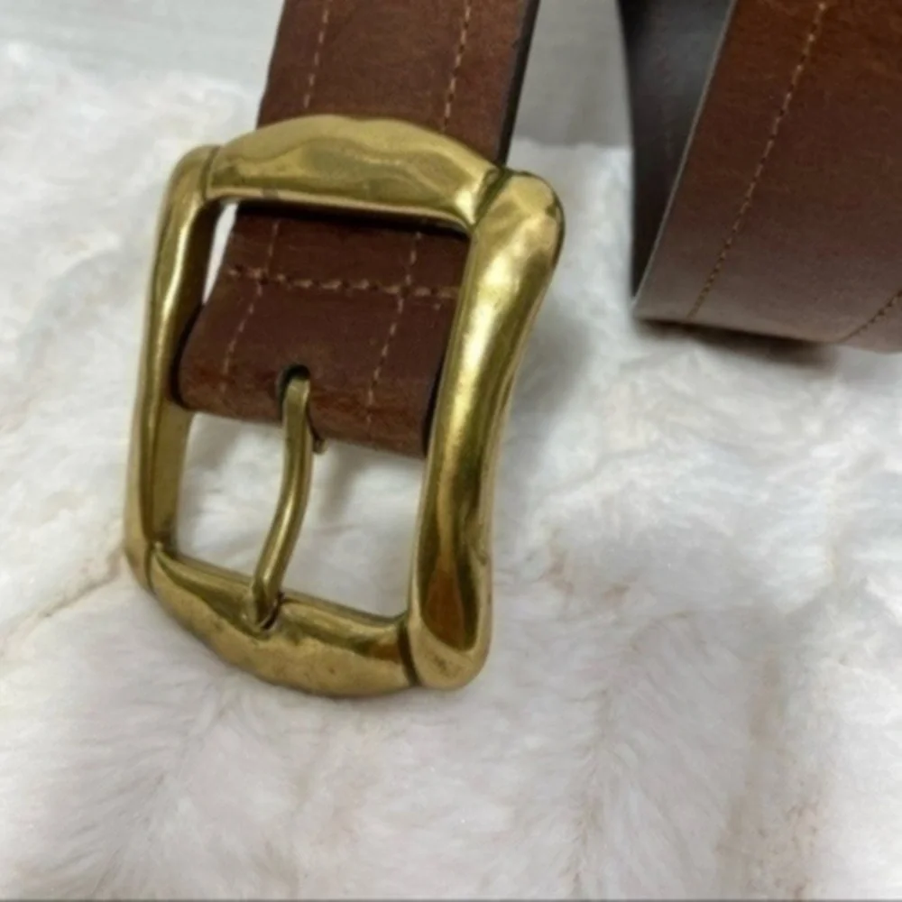 Men’s Genuine Italian Bonded Leather belt  Size XL Color brown